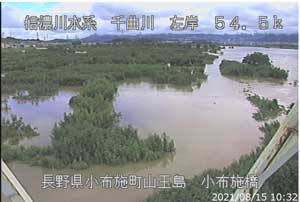 小布施の千曲川